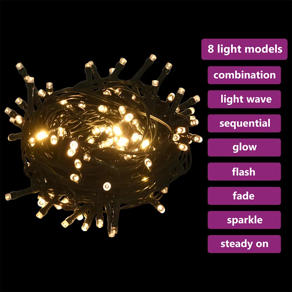 Set Natale con 60 Palline Punta e 150 Luci LED Oro e Bronzo 330095