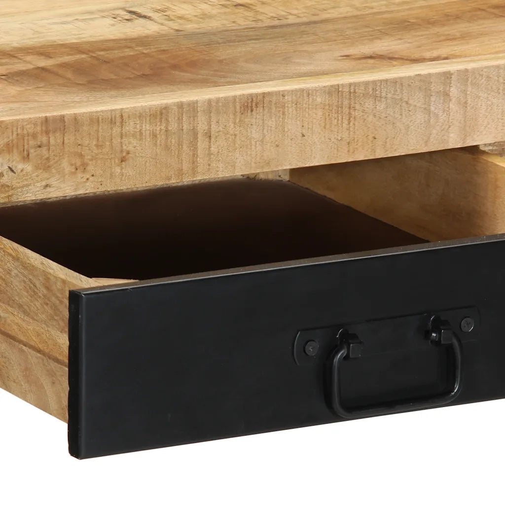 Scrivania-Scrivanie per ufficio e studio-Scrittoio 100x50x75 cm in Legno Massello di Mango Grezzo