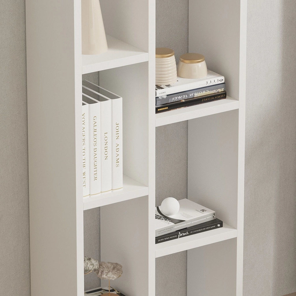 Biblioteca Mortara, Libreria 9 Ripiani, 44x20x150h cm Bianco