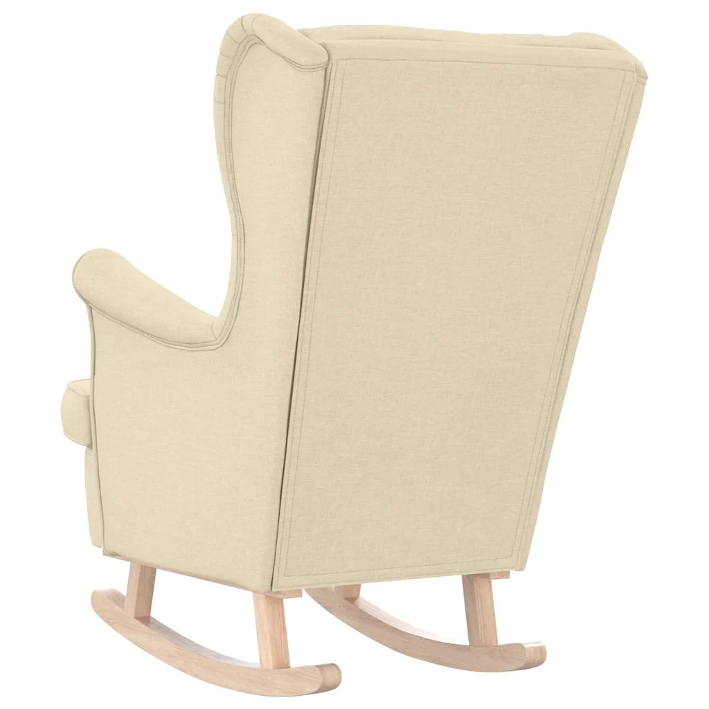Sedia a Dondolo Crema 74x90x102 cm in Tessuto 4016926