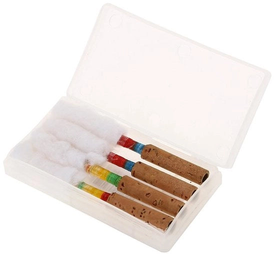Scatola di conservazione trasparente a mano fatta - 4 pezzi - Durezza media - Qualità audio superiore - Materiale duraturo - Set di raccordi di bambù