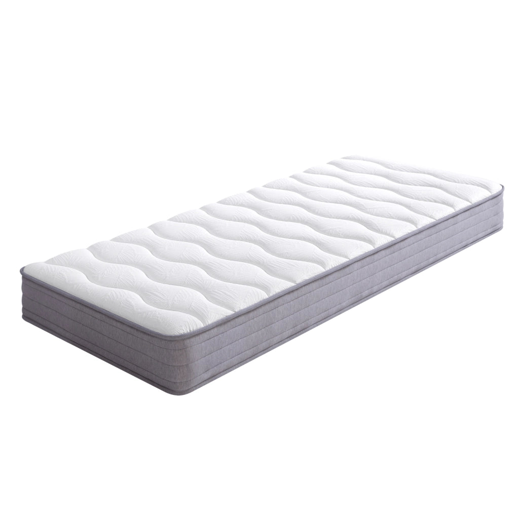 Materasso a molle 90x200 cm; spessore 20 cm; bianco; in tessuto e metallo
