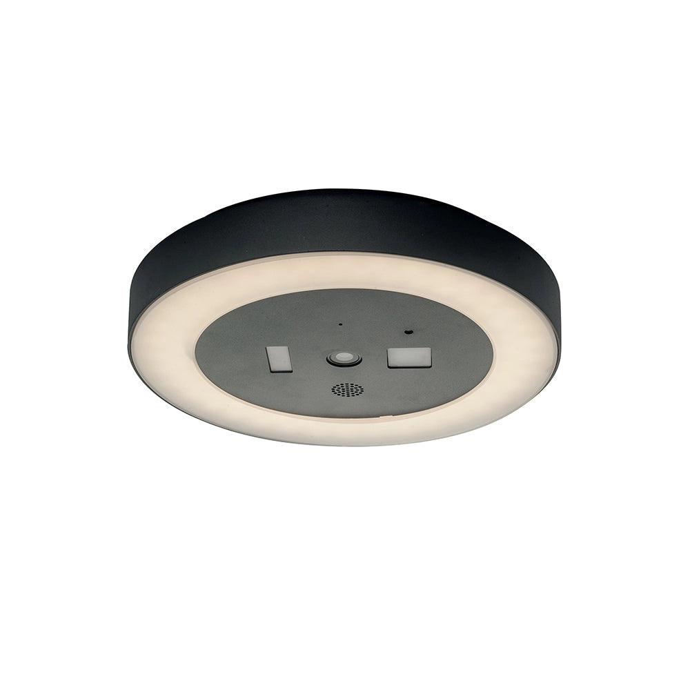 PLAFONIERA LED ZOOM ANTRACITE 30W 3600LM 4000K DIMMERABILE Wi-Fi IP54 CON VIDEOCAMERA 30X5,5CM