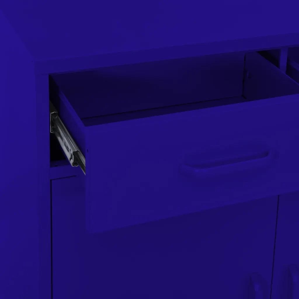 Armadietto Blu Marino 80x35x101,5 cm in Acciaio 336154