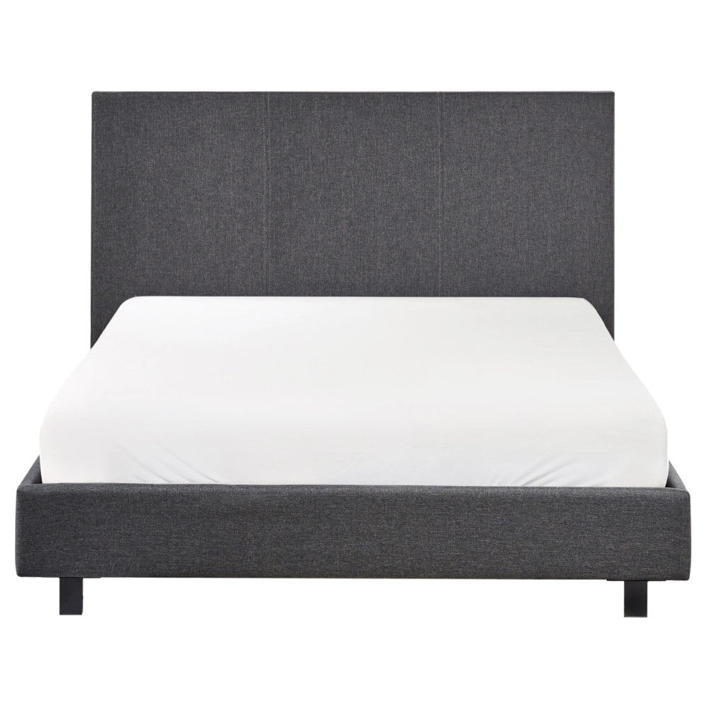 Letto con testiera piccola 120 x 200 cm in tessuto grigio design moderno
