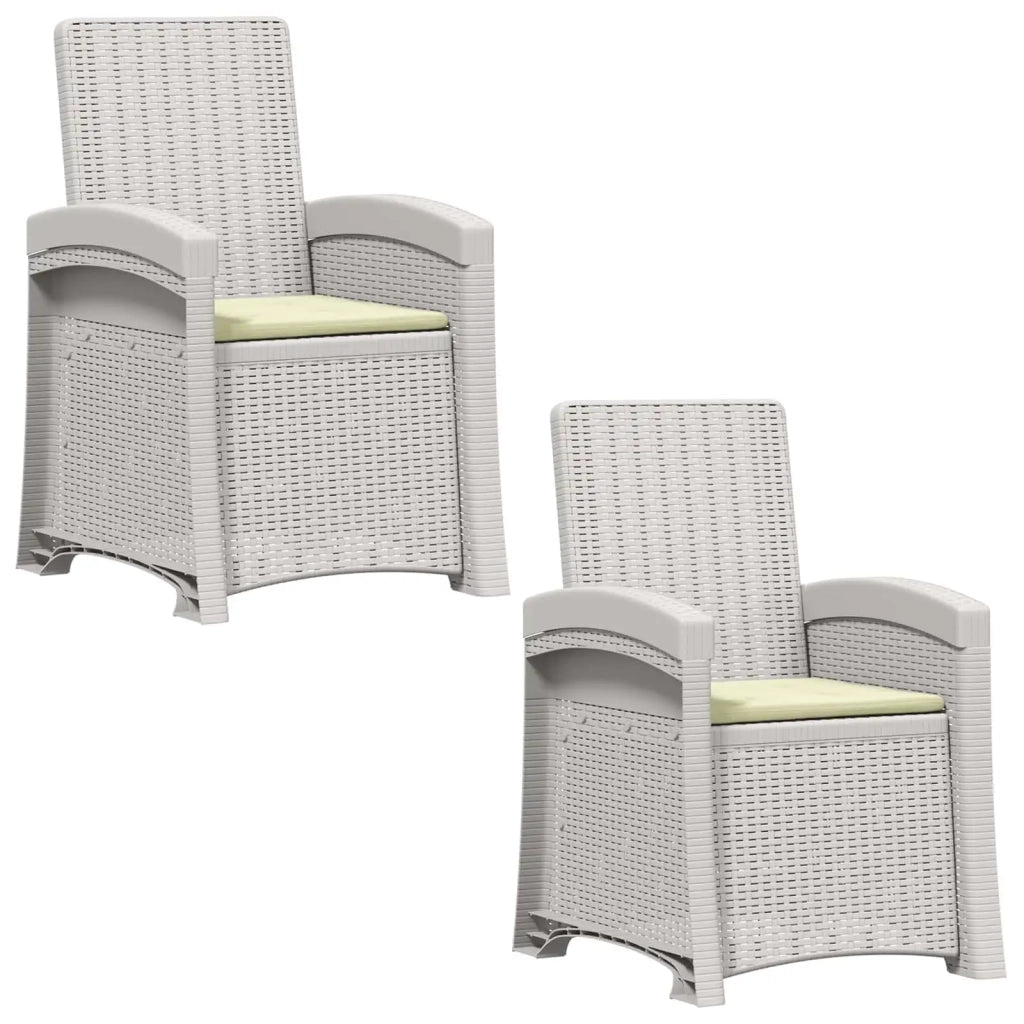 Sedia da giardino reclinabile effetto rattan 2 pcs 8012024