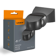 Sensore movimento PIR crepuscolare nero IP65 Videx
