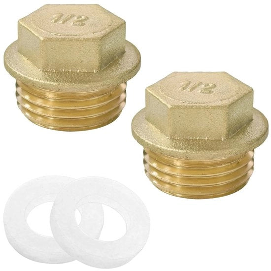 Plug di messingsolido 1/2" - 2 pezzi - Anello in gomma - Impermeabile - Chiusura blindata - Alta qualità - Resistente agli urti - Chiusura di sicurezza

Specifica tecnica: 
- 1/2" 
- 2 pezzi