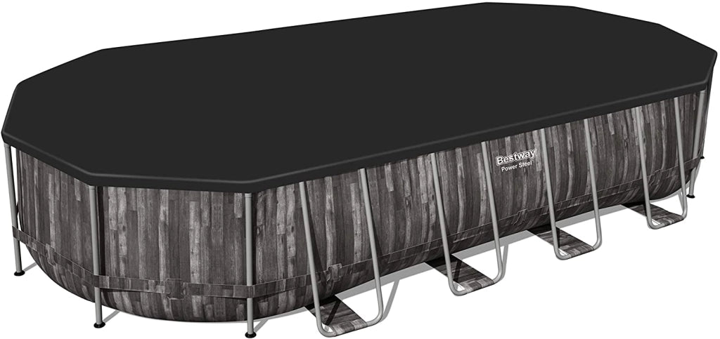 BESTWAY PISCINA FUORI TERRA POWER STEEL COMFORT JET OVALE 732 X 366 X 122 CM