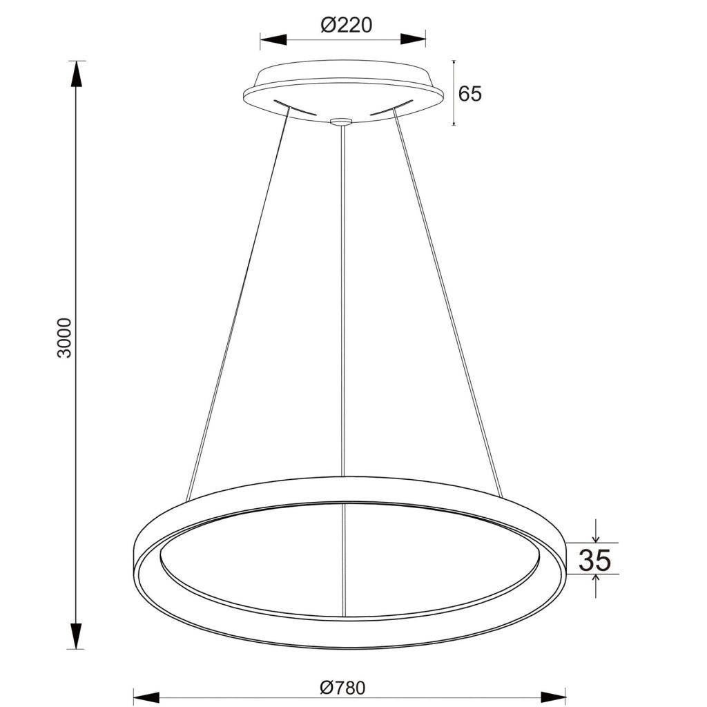 MEROPE 800 lampadario pendente LED 60W CCT dimmerabile lampada sospensione circolare 78cm luci cucina ristorante pizzeria ufficio 230V GRIGIO
