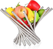 Grande vasca per frutta per lavandino - Acciaio inossidabile - Vasca per frutta pieghevole - Decorazione per la casa - Deposito per pane e verdure vasca per frutta