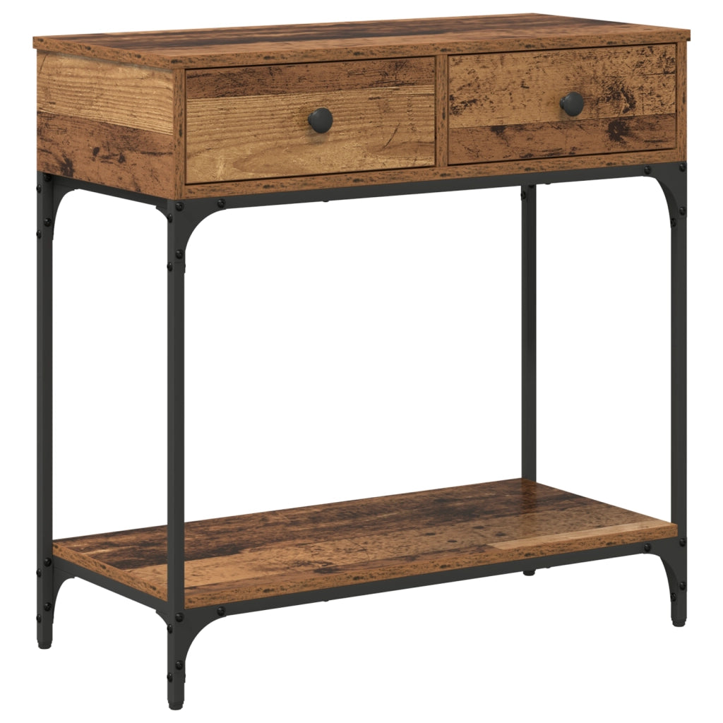 Tavolo Console Legno Vecchio 75x34.5x75 cm Legno Ingegnerizzato