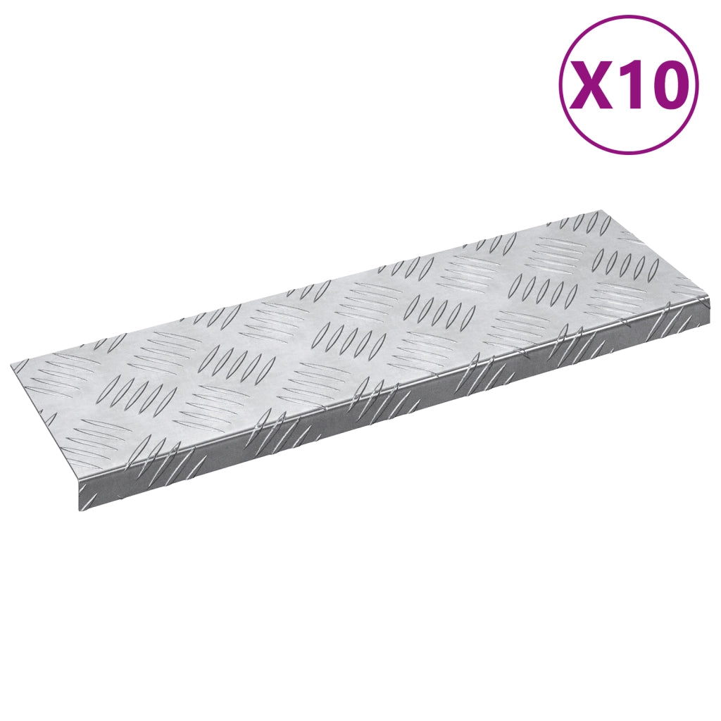 Scalini in alluminio 10 pz antiscivolo 60x18 cm