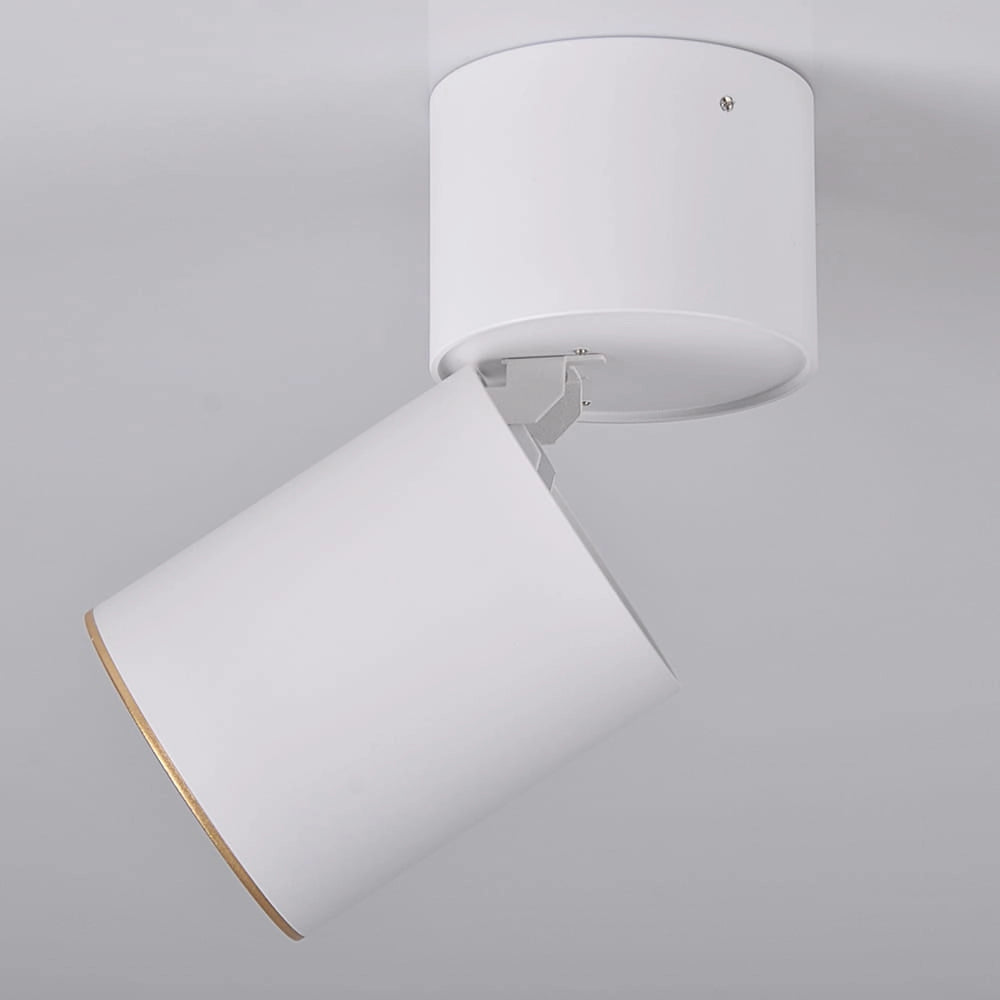 Faretto plafone orientabile GU10 bianco-oro Astra Polux