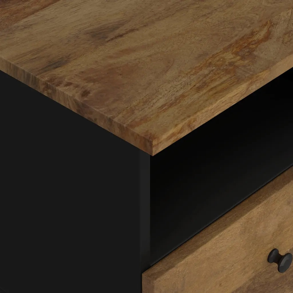 Comodino in Legno Massello di Mango e Legno Multistrato cod mxl 30186
