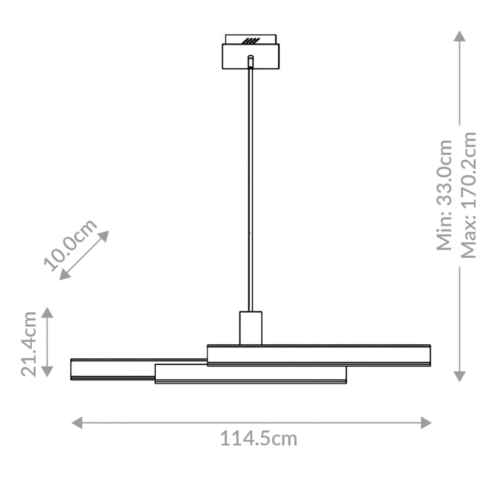 Lampada sospesa moderna oro 114 cm LED 74W Cameno Quintiesse