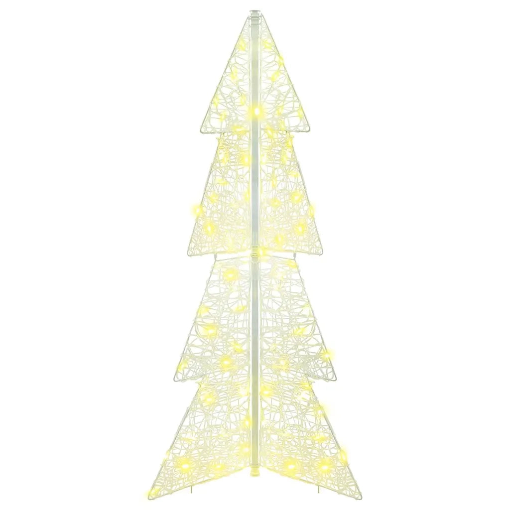 Albero di Natale con 100 LED Bianco caldo 120 cm Acrilico 42019202