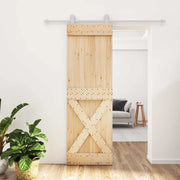 Porta scorrevole Naturale e Bianco 70 x 210 cm 3445016