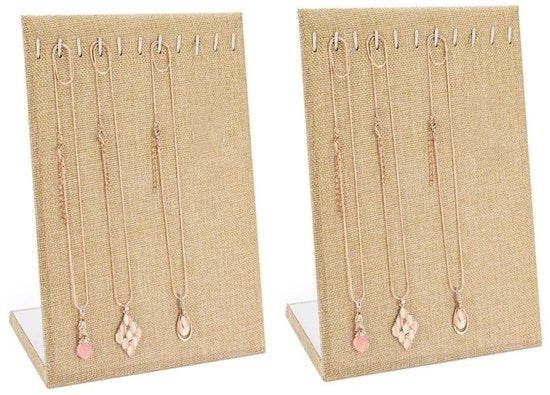 Display per catena da tavolo a forma di L, 2 pezzi, verde ephedra, 24 ganci
