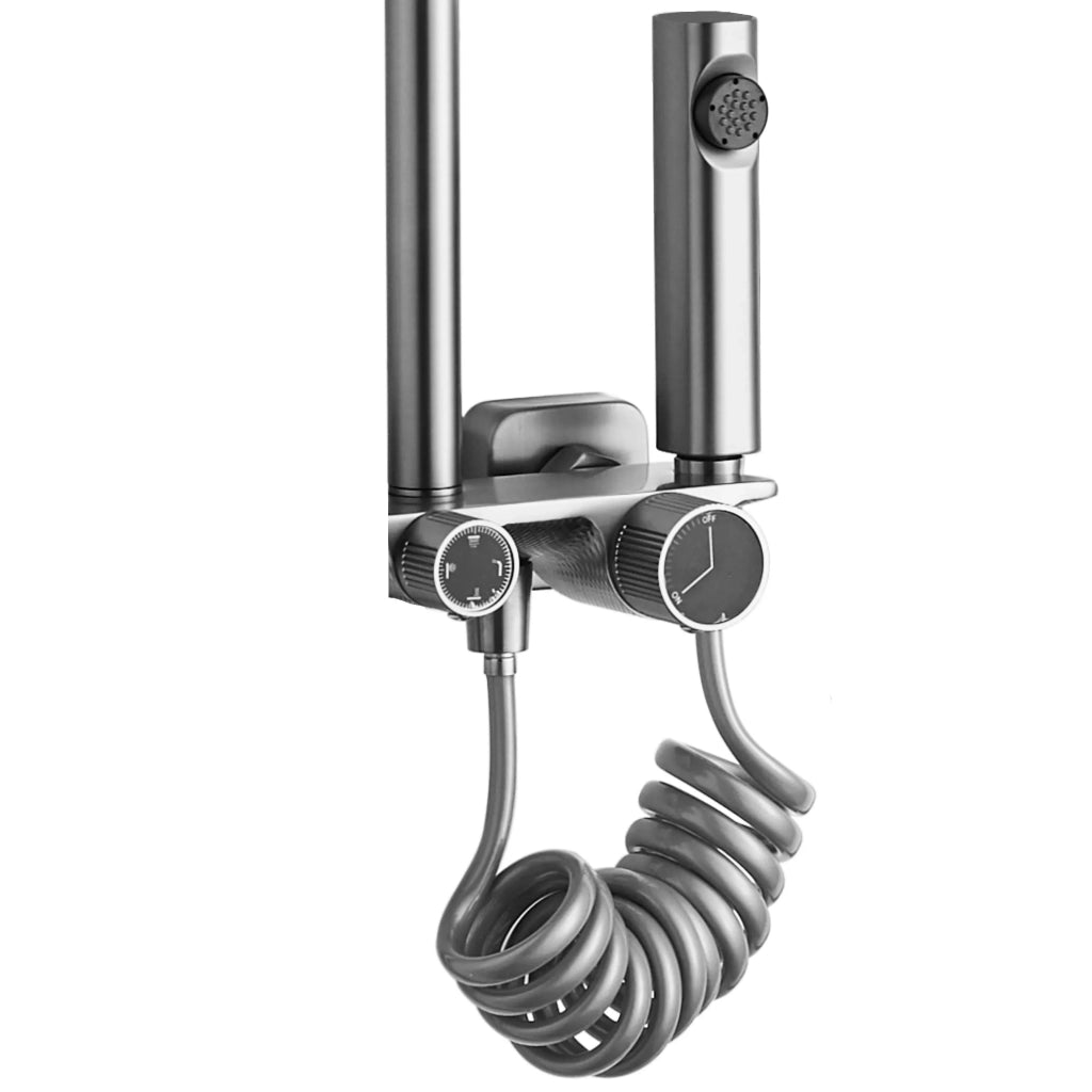 Set Doccia Rea Helix Nickel Brush Inox