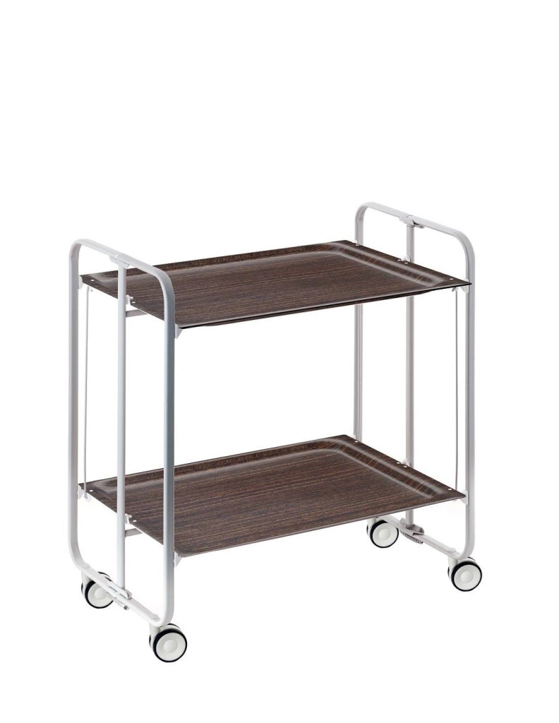 Carrello da cucina pieghevole grigio con ruote BAUHAUS 2 ripiani
