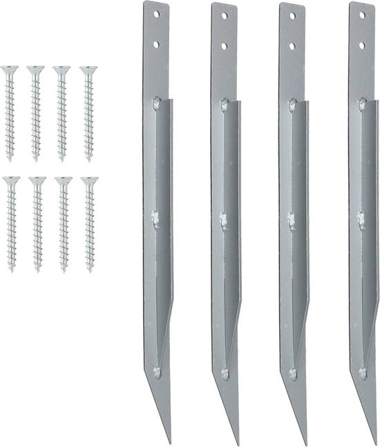 Anker per giardinetti - fissaggio sicuro per attrazioni per bambini - 4-pack con viti