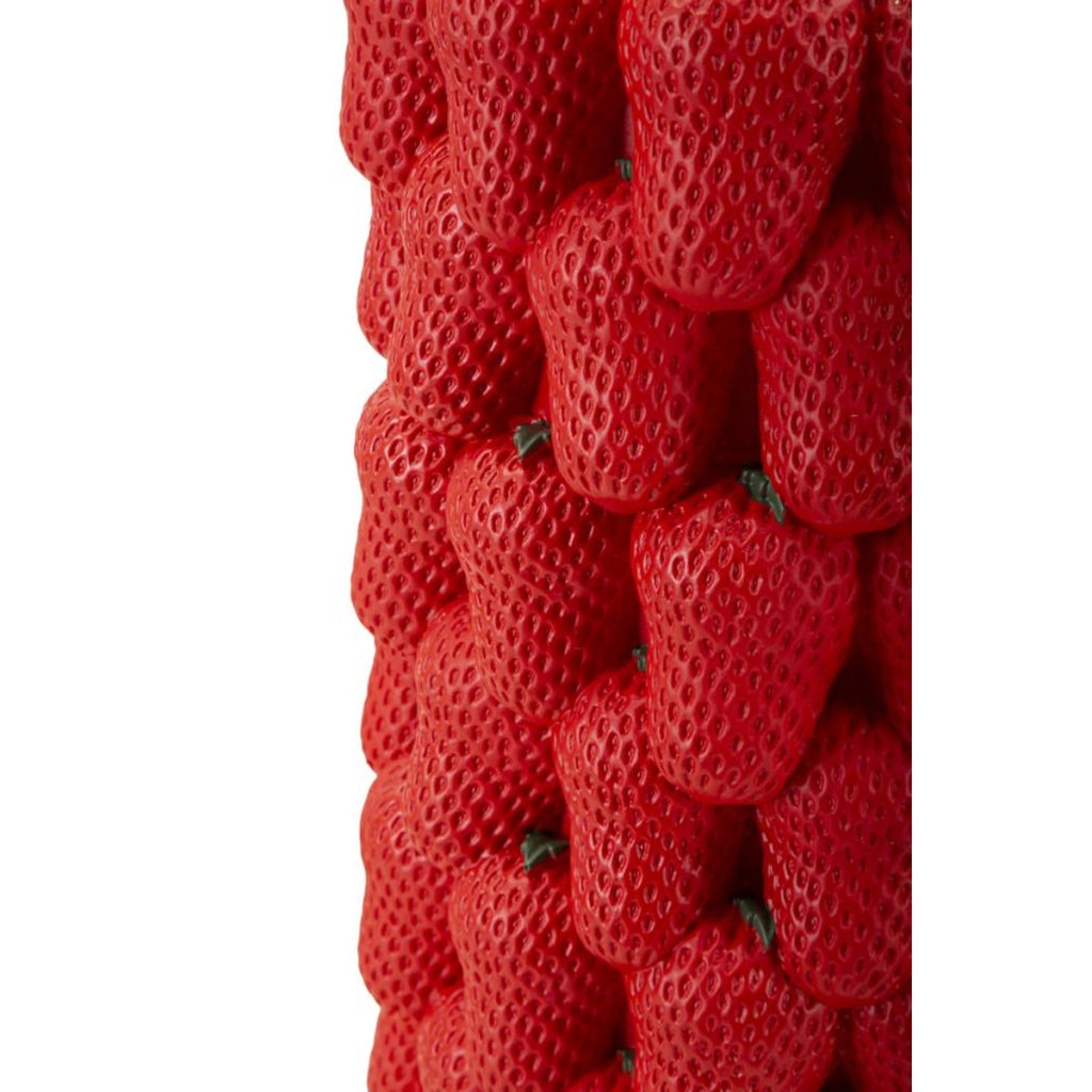 Vaso Decorativo Fragole, Rosso, Poliresina, 20x20x32 cm