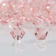 Facce di cristallo multifacciate - Cristallo - Multicolore - Facce rotonde - Per artigianato e gioielleria - Rosa antico - 720 pezzi 4 mm