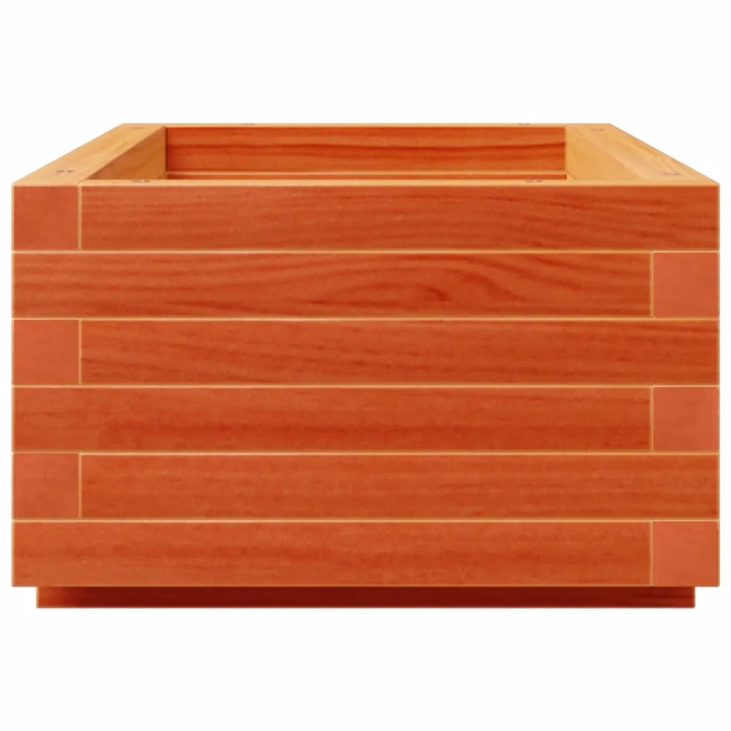 Fioriera | Cassetta per fiori | Vaso Giardino Marrone Cera 90x40x26,5cm Legno Massello Pino