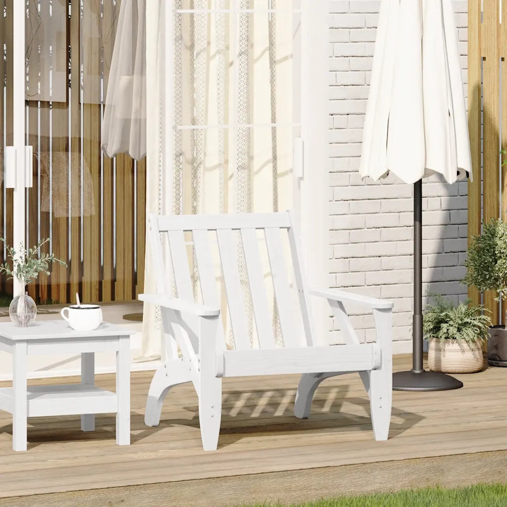 Sedia Adirondack da Giardino | Sedie da Esterno Bianca Legno Massello di Pino