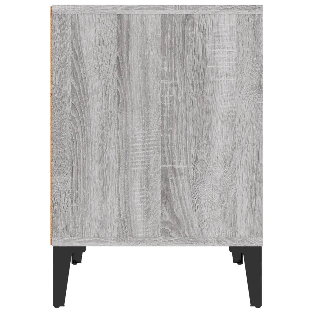 Comodino 2 pz-Set di 2 Tavolino da notte Grigio Sonoma 40x35x50 cm 537580