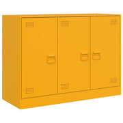 Credenza | Madia | Buffet da pranzo | Armadio da pranzo Giallo Senape 99x39x73 cm in Acciaio
