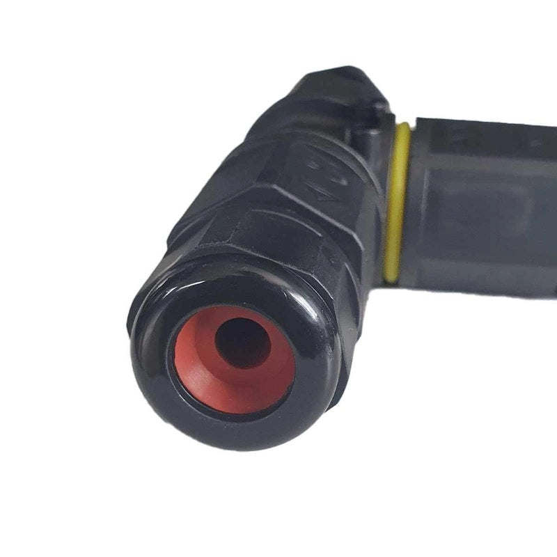 2 Connettori Veloce IP68 Forma T 3 Posti per Cavo Elettrico 6 12mm 125x80x30mm