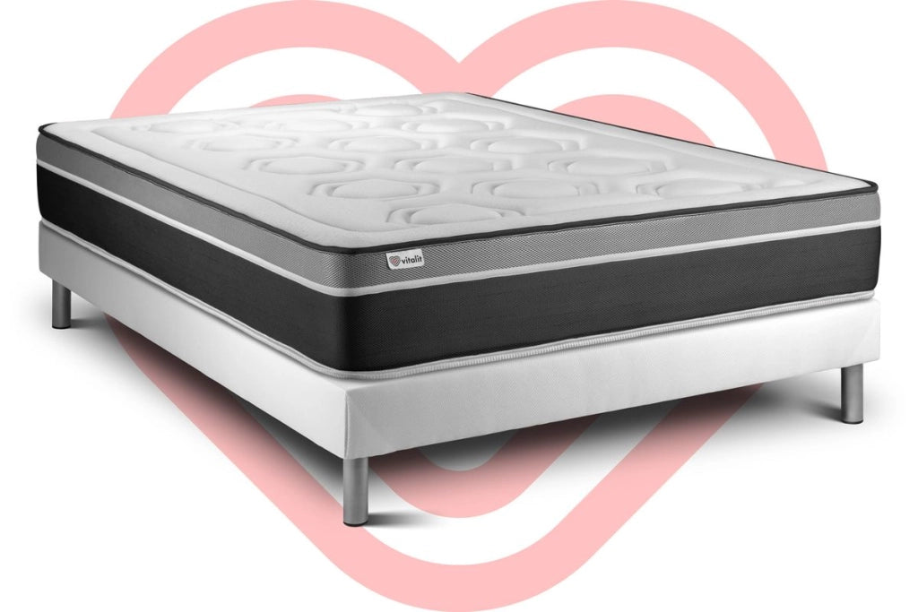 Letto con materasso VITAL CARE 135 x 200 cm Rete kit Bianco