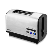 Tostapane elettrico 2 fette con controllo temperatura, vassoio briciole removibile, corpo acciaio inox 850W - SOGO
