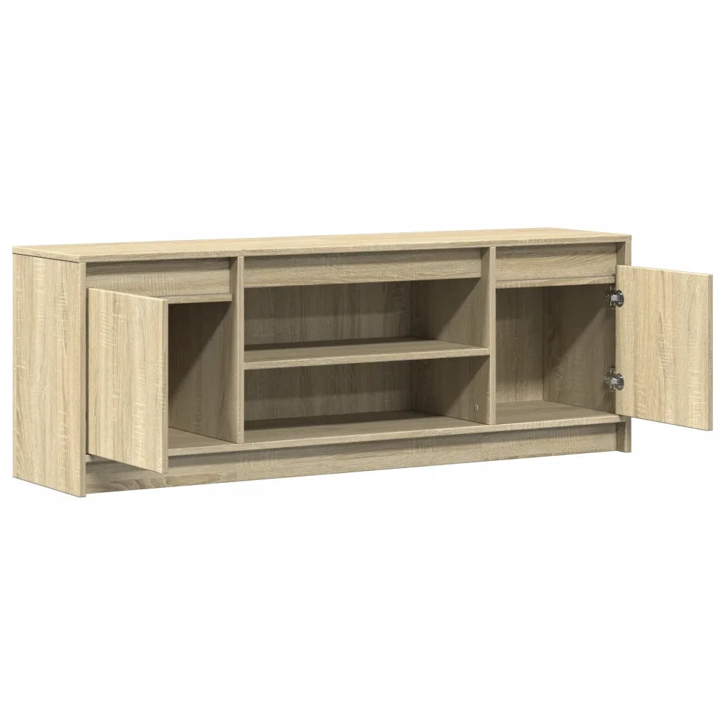 Mobile Porta TV con LED Rovere Sonoma 139,5x34x50 cm Truciolato 852196