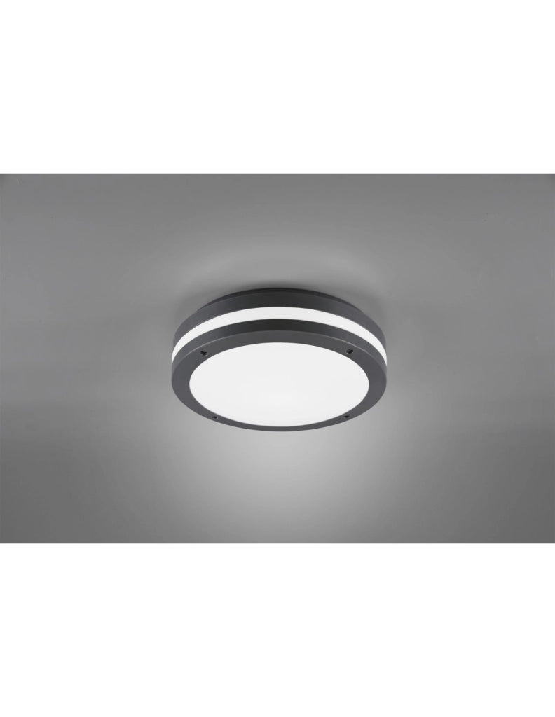 Plafoniera Da Esterno Kendal Led IP54 Antracite Ø30 cm Trio Lighting