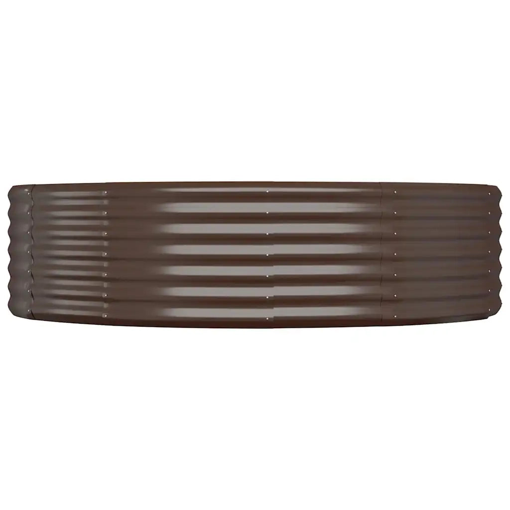 Letto Giardino Acciaio Zincato 140x140x36 cm Marrone 319020