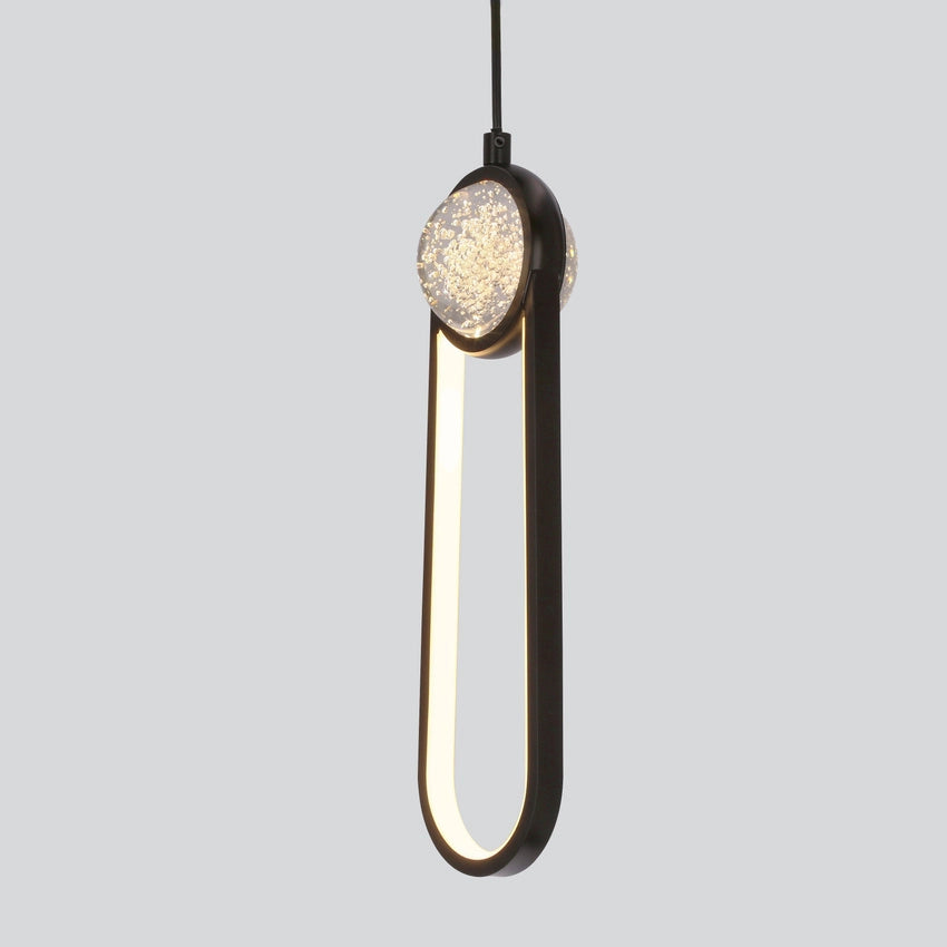 Lampada a sospensione LED Lacrima Candellux 15W nera 3000K 120cm