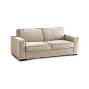 Divano fisso Arki, Divano a 2 posti, Made in Italy, SofÒ  Soggiorno in tessuto, con Braccioli standard, cm 180x95h90, Beige