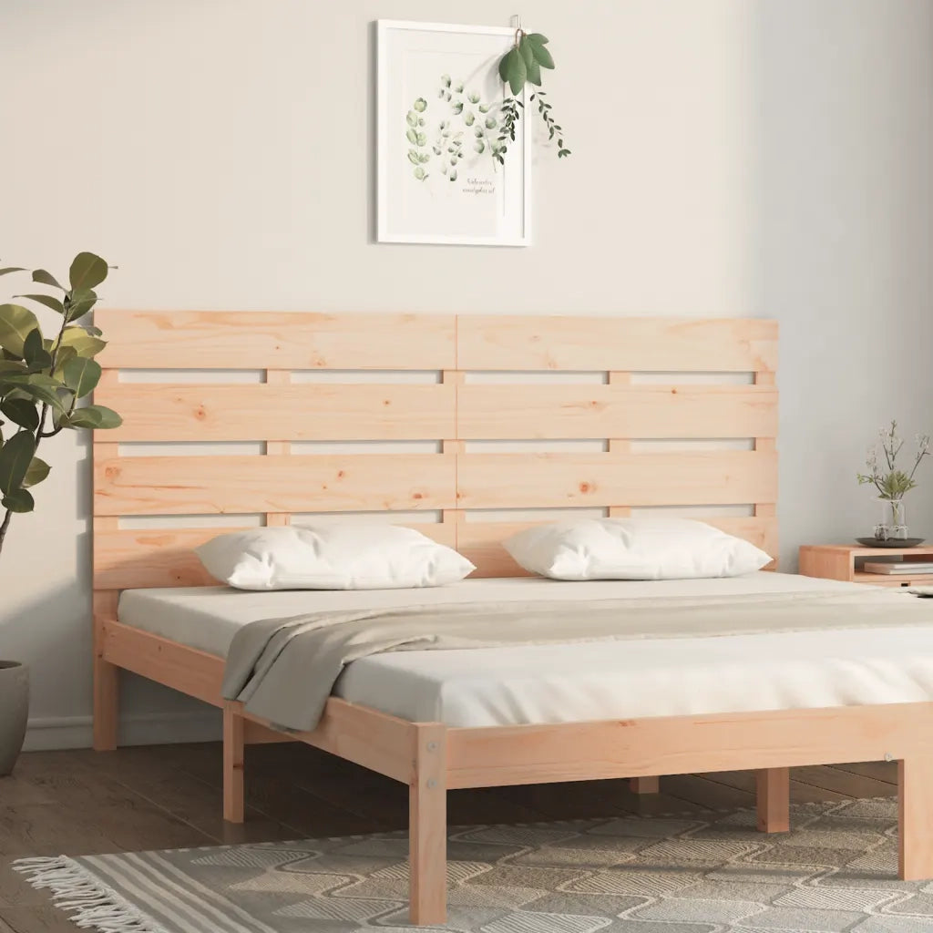 Testiera per Letto 200x3x80 cm in Legno Massello di Pino