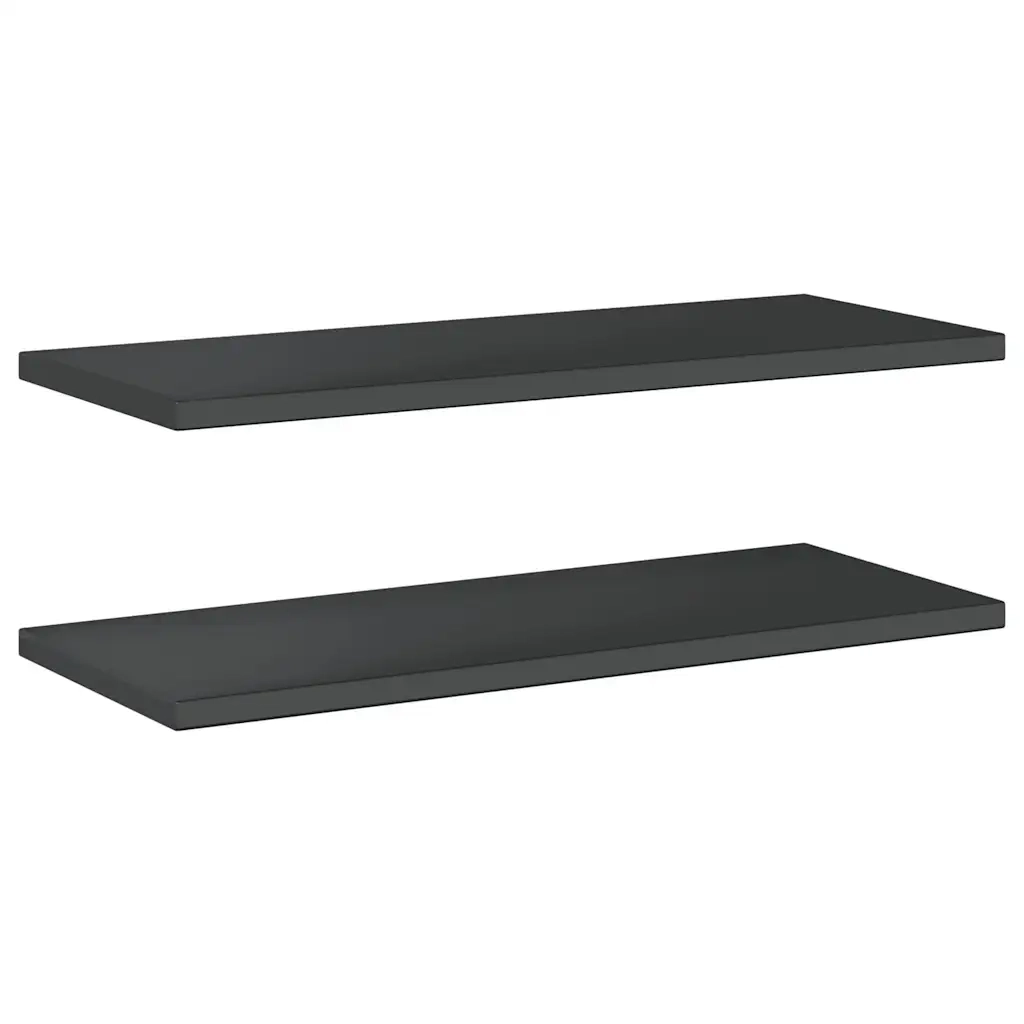 Mensole a Muro 2 pz 100x40x3 cm Nero in Acciaio Inossidabile