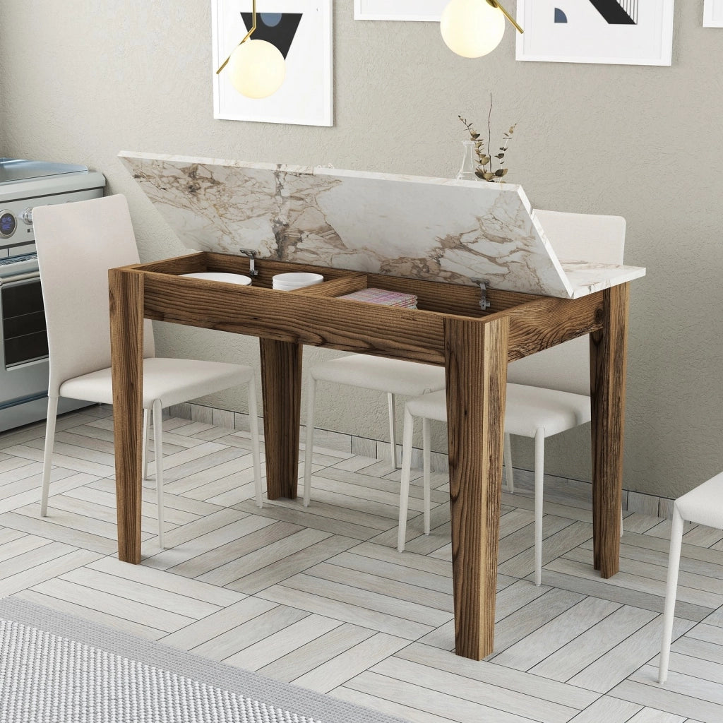 Madone, Tavolo Fisso 6 Posti, 110x72x75h cm Marrone Noce