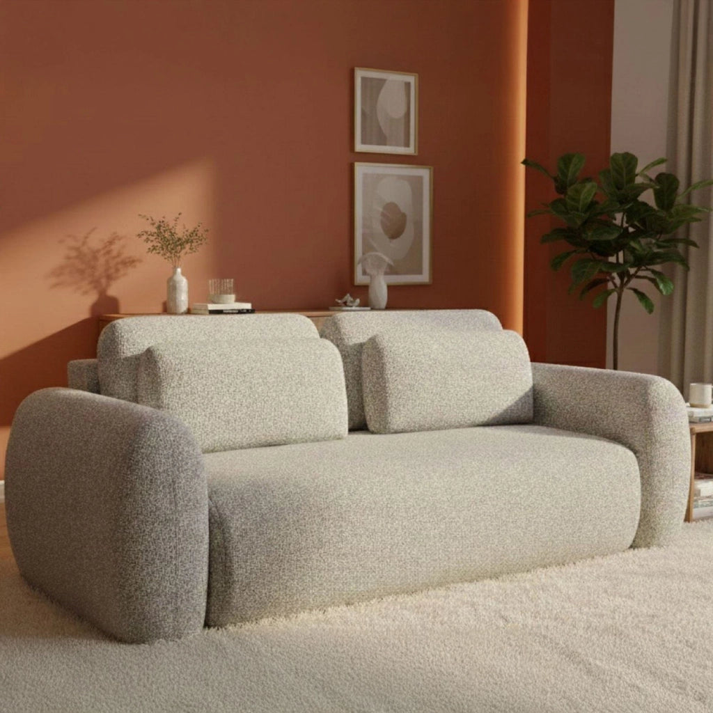 Sessame, Divano Letto 3 Posti Contenitore, 266x121 cm Beige
