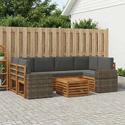Set di divani da esterno 7 pz Naturale e Antracite 3384098