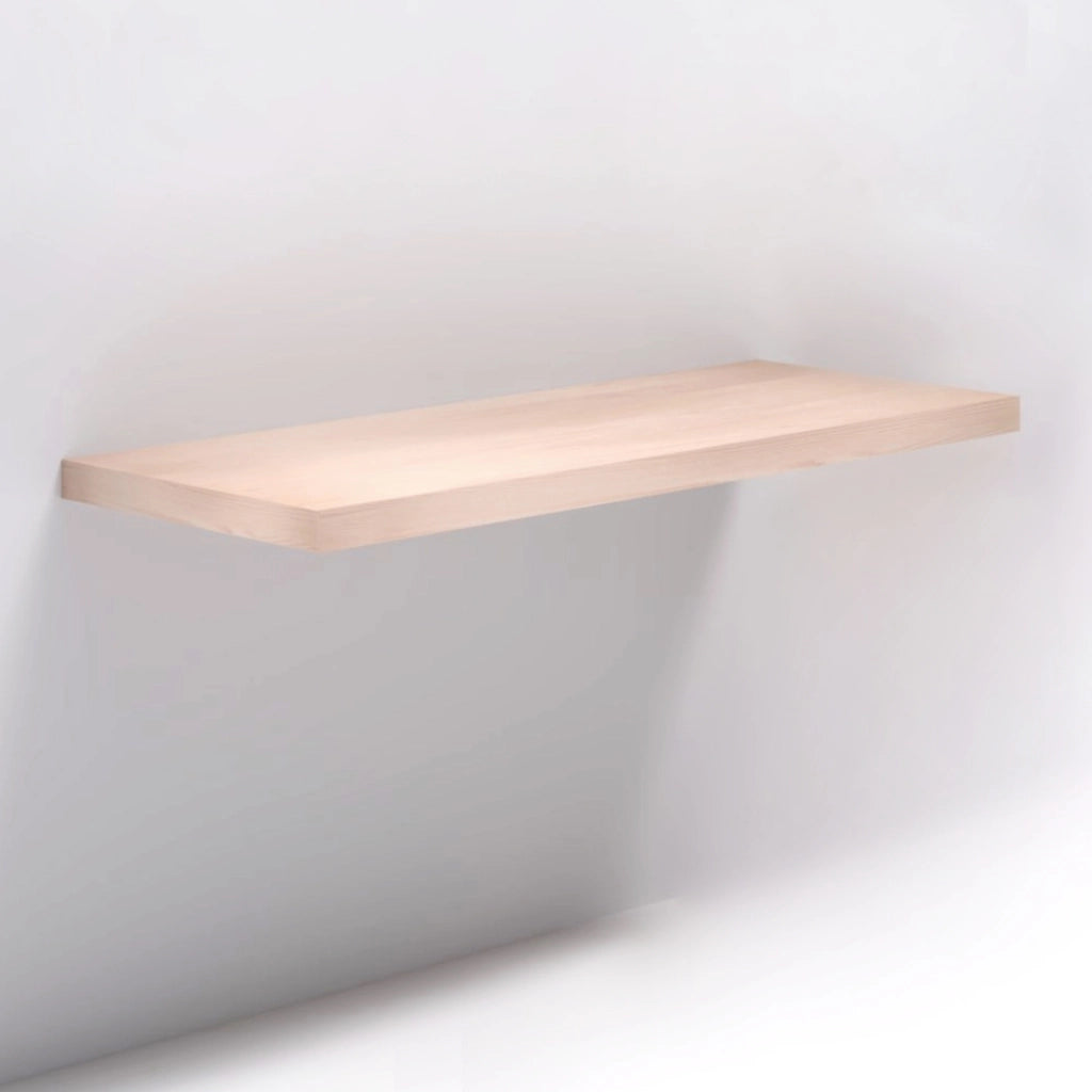 Mensolone in laminato sospeso per lavabi da appoggio arredo bagno made in italy *** finitura- frassino tranché, misu...