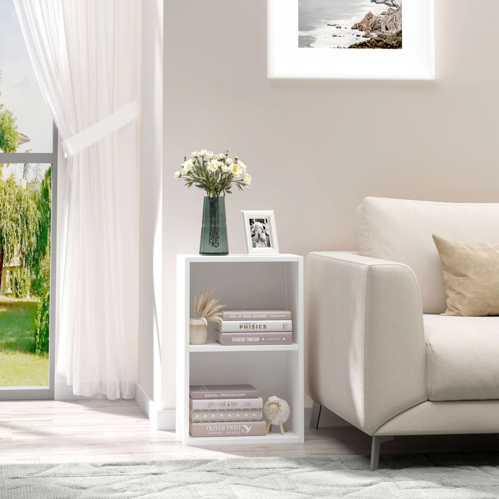 Libreria Bassa in Legno ¨C Xylo ¨C Bianco con Ripiano Regolabile 40x24x61cm