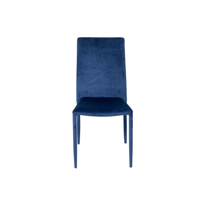 Set di 6 Sedie Connie Velluto Blu 41x44x90