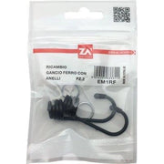 GANCIO METALLO X CORDA ELASTICA - MM 5/8 CF=PZ 2- 20 confezioni