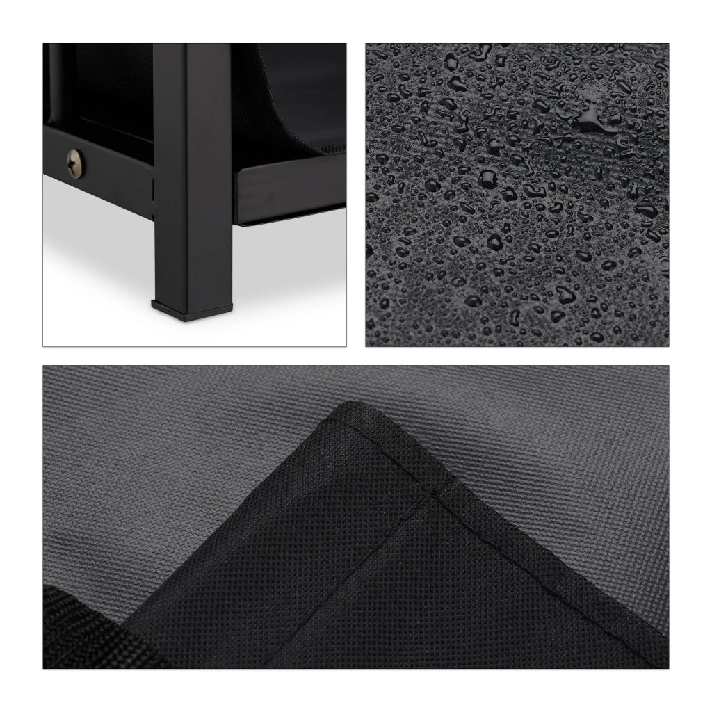 Supporto legna per camino in acciaio nero da 51 cm 13_0002543